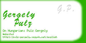 gergely pulz business card